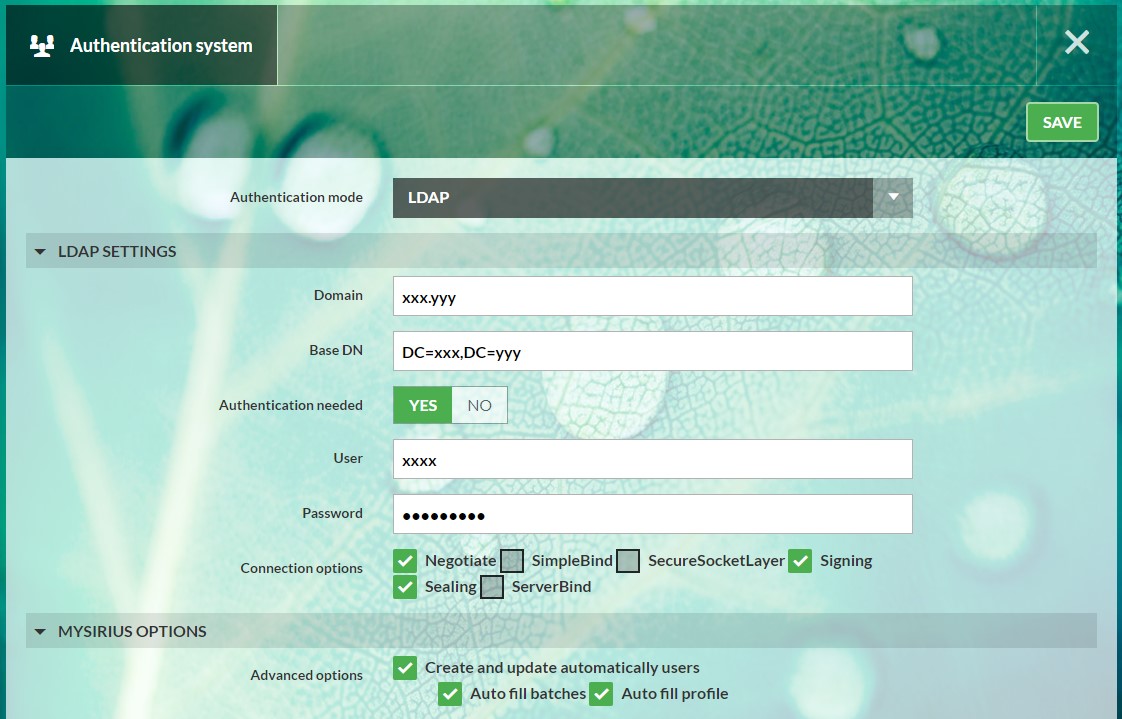 ldap config