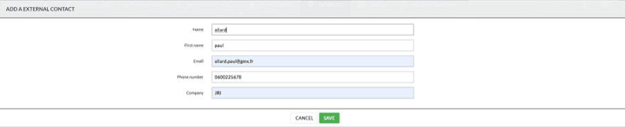 Add a external contact