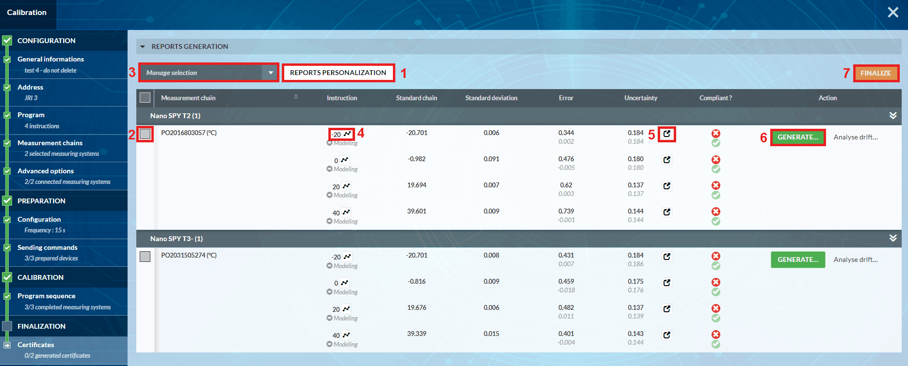 calib results