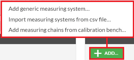 add measuring chains types