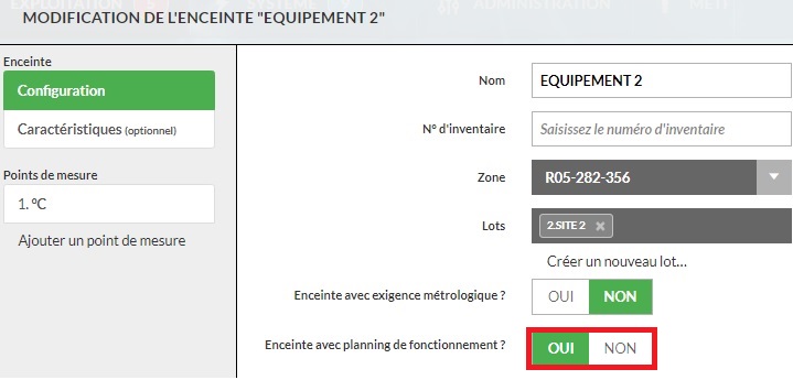 accès planning enceinte
