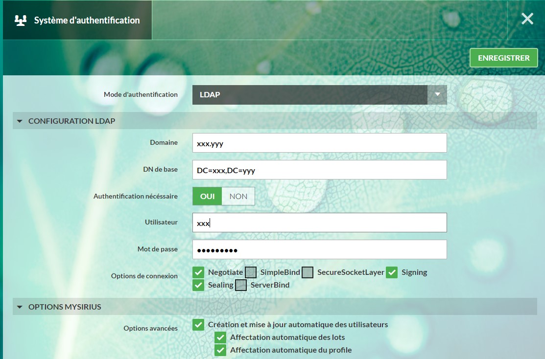 configuration LDAP