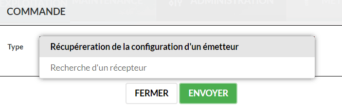 liste commandes emetteur LBG