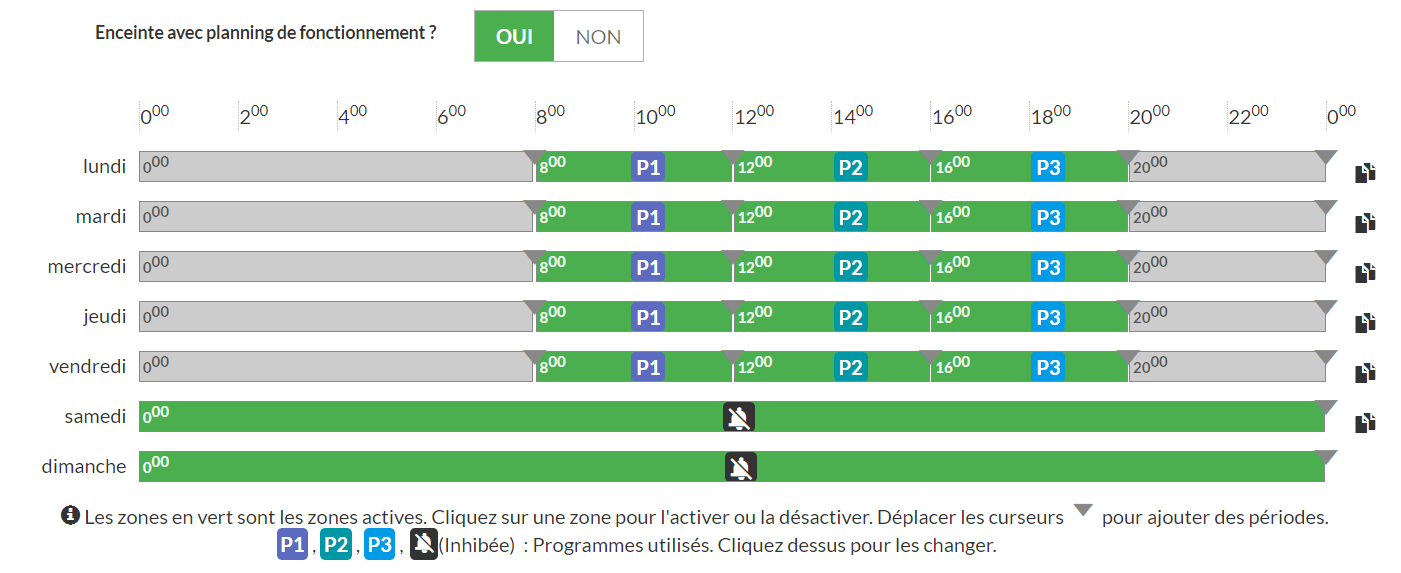 planning enceinte