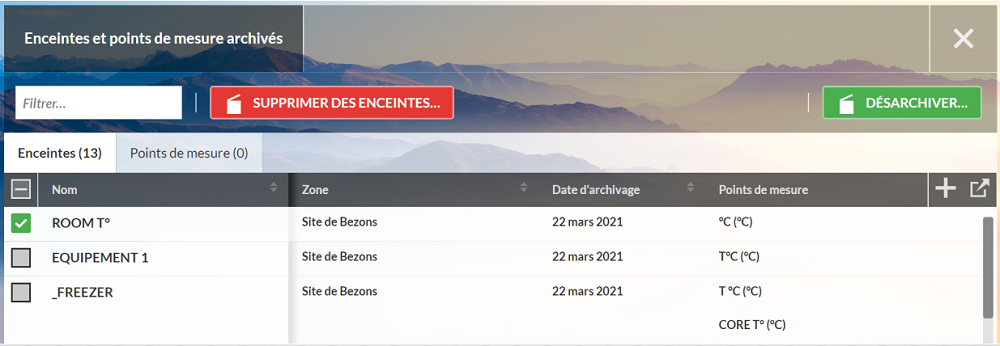 enceintes archivées